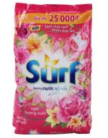 Bột giặt Surf hương nước xả vải ngát hương xuân 800g (màu hồng) - 5 gói