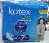 Băng vệ sinh Kotex Maxi dày có cánh 8 miếng (bịch 8 gói)