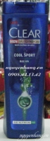 Dầu gội Clear Men bạc hà Cool Sport 180g